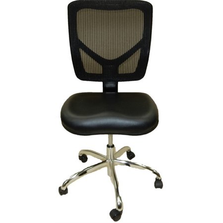 LDS INDUSTRIES Dental Lab Chair, Mesh Back Black Seat 1010530